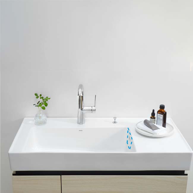 溢水口侧边隐藏设计，外观更简洁。